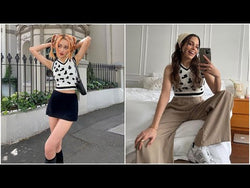 Mono Leopard Print Sleeveless Knit Crop Top Women's Top White Summer Y2K Casual V Neck Vest Sexy Tank from NSE Imports #27.