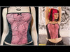 Gothic Spiderweb Net Mesh Panel Camisole: Lace Trim and Bow Detail Pink, White and Red from NSE Imports #31.