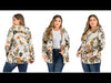 Floral Canvas Style Women's Coat: Bold Print with a fluffy inner lining from NSE Imports #17.