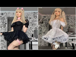 Gothic Black Dress with Puff Sleeves and Lace Trim | Create your own unique look from NSE Imports #34.