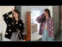 Butterfly Print Cardigan: Casual Women's Cardigan Great for all seasons, cute, smart and casual. from NSE Imports #43.