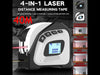 4-in-1 5M Tape/40M Laser Rangefinder Digital Tape Measure Distance Meter IP54 Waterproof USB Rechargeable from NSE Imports #22.