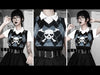Gothic Skull And Crossbones Print Sweater Vest Sleeveless Jumper Women's Jumper Girls Jumper Goth Rock Fashion Heart Eyes from NSE Imports #24.