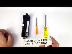 N64 Cartridge Slot Tray Region Free Tray Play US/Japanese games on your console from NSE Imports #14.