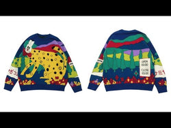 Rabbit Leopard Hybrid Bow Tie Animal Women's Jumper Kawaii Harajuku Japanese Unique Look Geek Her Girl Winter Thick from NSE Imports #23.