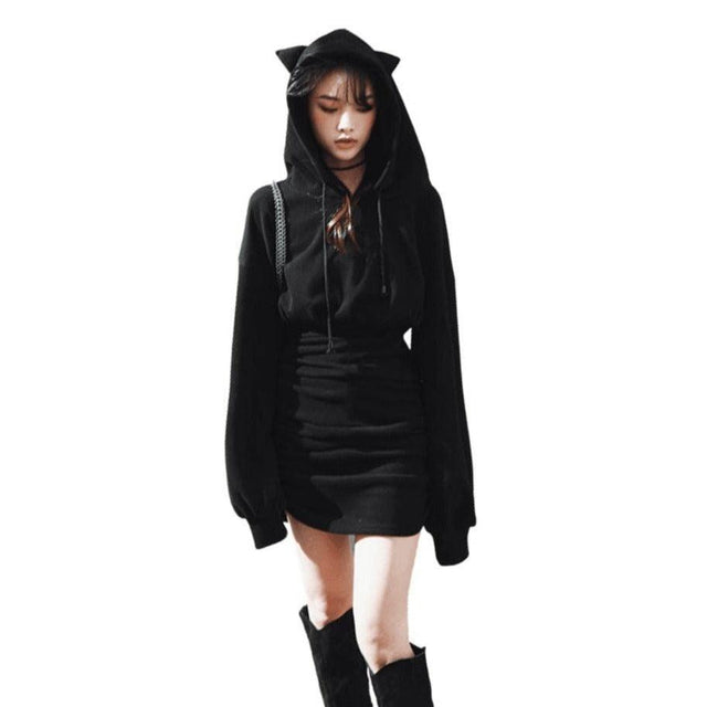 Cat Ear Hooded Dress: Dress different from NSE Imports #2.