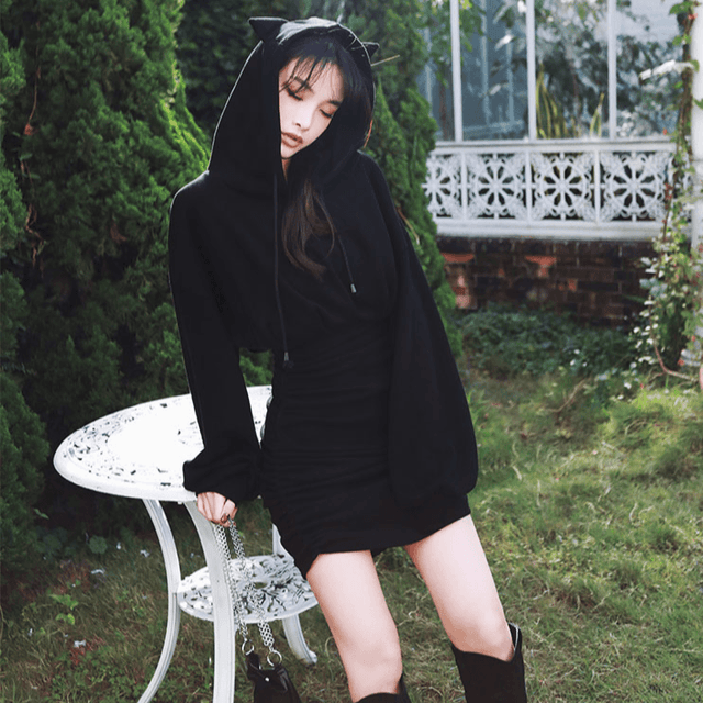 Cat Ear Hooded Dress: Dress different from NSE Imports #28.