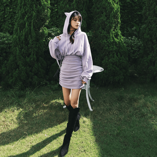 Cat Ear Hooded Dress: Dress different from NSE Imports #30.