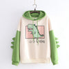 Thumbnail for Little Monster Japanese Kawaii Cartoon Dinosaur Hoodie Sweatshirt from NSE Imports #11.