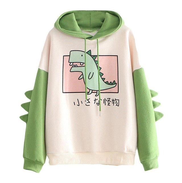 Little Monster Japanese Kawaii Cartoon Dinosaur Hoodie Sweatshirt from NSE Imports #1.