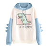 Thumbnail for Little Monster Japanese Kawaii Cartoon Dinosaur Hoodie Sweatshirt from NSE Imports #2.