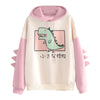 Thumbnail for Little Monster Japanese Kawaii Cartoon Dinosaur Hoodie Sweatshirt from NSE Imports #7.