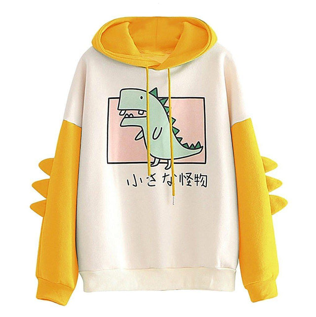 Little Monster Japanese Kawaii Cartoon Dinosaur Hoodie Sweatshirt from NSE Imports #5.