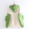 Thumbnail for Little Monster Japanese Kawaii Cartoon Dinosaur Hoodie Sweatshirt from NSE Imports #23.