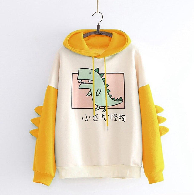 Little Monster Japanese Kawaii Cartoon Dinosaur Hoodie Sweatshirt from NSE Imports #24.