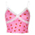 Pink Strawberry and White Lace Camisole Top: Cute top for indoors, outdoors, clubbing or nightwear from NSE Imports #2.