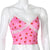 Pink Strawberry and White Lace Camisole Top: Cute top for indoors, outdoors, clubbing or nightwear from NSE Imports #9.