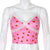 Pink Strawberry and White Lace Camisole Top: Cute top for indoors, outdoors, clubbing or nightwear from NSE Imports #10.