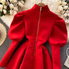 Thumbnail for Puff Sleeve Turtleneck Dress Autumn Winter Long Sleeve Dresses Women Party Christmas Slim A-Line Elegant New Year Woman from NSE Imports #16.