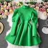 Thumbnail for Puff Sleeve Turtleneck Dress Autumn Winter Long Sleeve Dresses Women Party Christmas Slim A-Line Elegant New Year Woman from NSE Imports #8.