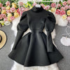 Thumbnail for Puff Sleeve Turtleneck Dress Autumn Winter Long Sleeve Dresses Women Party Christmas Slim A-Line Elegant New Year Woman from NSE Imports #9.