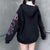 Skull and Swords Zip Up Hooded Women's Jacket: Japanese Sweatshirt Preppy Style Embroidered Baseball Long Sleeve Jacket Mall Goth from NSE Imports #12.