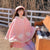 Sweet Heart Hooded Cloak with Cat Ear & Wings: Super Kawaii winter shawl with hearts from NSE Imports #20.