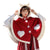 Sweet Heart Hooded Cloak with Cat Ear & Wings: Super Kawaii winter shawl with hearts from NSE Imports #1.