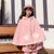 Sweet Heart Hooded Cloak with Cat Ear & Wings: Super Kawaii winter shawl with hearts from NSE Imports #32.