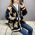 Teddy Bear Knitted Women's Cardigan Mid-length Korean V-neck Sweater Jacket Cute Kawaii Geek Chic Student Female Girl from NSE Imports #24.