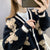 Teddy Bear Knitted Women's Cardigan Mid-length Korean V-neck Sweater Jacket Cute Kawaii Geek Chic Student Female Girl from NSE Imports #17.